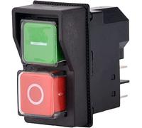 Power Switch Button Waterproof IP55 Push Electromagnetic 4 Pin AC250V 16A Magnetic Starter Tool Safety Switches for Machine