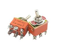 Power Switch E-TEN1321 15A 250V AC 6PIN ON-OFF 12mm Toggle/Rocker 5Pcs(Orange)