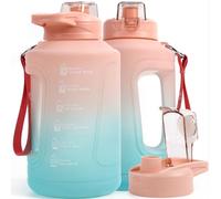 POWER.TEC 1.5L Large Capacity Water Bottle Cup Jug with Handle and cup brush,Drinking Plastic Drop Proof Sports Big Bottle Sports Drink Jug for Gym Travel,50 oz