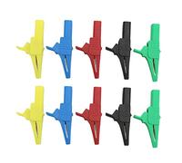 Power Test Clip 10pcs, Safety Type Test Clamp with 4mm Jack, Professional Electrical Connector - High Conductivity, Durable PA Brass Material, Ideal for Electronic Instruments an