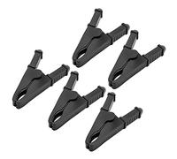 Power Test Clip Brass Safety Type Electrical Mini Test Clamp Clips for Power Test Electronic Circuit Experimental 5Pcs PVC Red 25mm (Black)