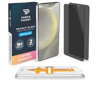 Power Theory Privacy Screen for Samsung Galaxy S24 Ultra Glass Screen Protector with 9H Shatter Resistance, Bubble-Free Application & Quick Installation [Pack of 2]