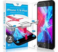 Power Theory Screen Protector for iPhone 8 Plus/iPhone 7 Plus Glass [2-Pack] with Easy Install Kit - Premium Tempered Glass for 7Plus & 8Plus