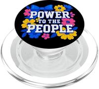 Power To The People Bold Retro Activist Design PopSockets PopGrip for MagSafe