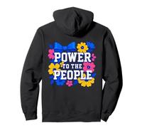 Power To The People Bold Retro Activist Design Pullover Hoodie