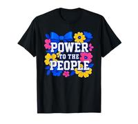 Power to The People Bold Retro Activist Design T-Shirt