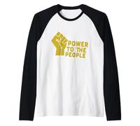 Power to The People Equality Black History Resist Empower Raglan Baseball Tee