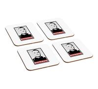 Power Tommy Egan Distribute 4 Piece Wooden Coaster Set