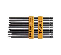 Power Tool Accessories Screwdriver Bit Sets Extra-Long Power Bit Set 9 pce pieces 150mm Chrome vanadium. High quality extra-long 150mm bits. Includes slotted, PZD and Phillips.