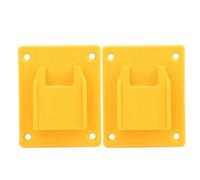 Power Tool Machine Stand Base Plate, 2PCs, 9.5 x 7.5 x 2cm, for M18 18V 20V Electric Drill, ABS+PC Material, Wall Shelf Fixing Devices, Black Red Yellow Optional (Yellow)