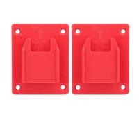 Power Tool Machine Stand Base Plate, 2PCs, 9.5 x 7.5 x 2cm, for M18 18V 20V Electric Drill, ABS+PC Material, Wall Shelf Fixing Devices, Black Red Yellow Optional (Red)