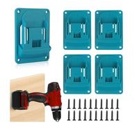 Power Tool Wall Mount,5 PCS Wall Mounted Power Tool Organiser and Holder for Drills Batteries Tape Measures Heavy Duty Tools Storage Hanger Holster for Workshop Garage Walls Mount