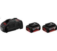 Bosch Professional 18V System battery starter set (2 x 5.0 Ah battery, quick charger, in carton)