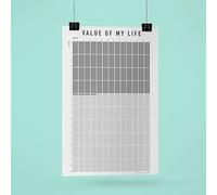 Power Towel Your Life in Weeks Calendar, Life in Weeks Poster, Life Week Calendar - 5,200 weeks that will show your life and change view (DIN A2 (420 x 594 mm), blank (all fields free))