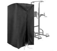 Power Tower Dip Station Cover, 210D Oxford Pull Up Bar Stand Cover & Protective Cover with Zipper, Black