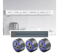 Power Track Socket - Round International Plug, 8000W, Blue Light, Rugged, Detachable, Easy To Connect To Power Supply Grey-40cm
