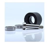 Power Transmission Products PU 6800 Bearing 10x35x30mm Rubber-Coated Driven Roller Conveyor Belt Double Bearing for Cash Registers Ball Bearings(10Pcs)