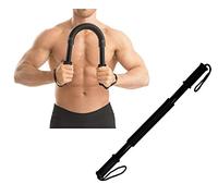 Power Twister Flexible Stretch, Heavy Duty Duty Spring Chest Expander Bendy Bar 10,20,30,40,50,60 KG Black Metal Barbell For Shoulder, Arms And Chest Exercises(10KG)
