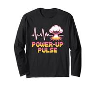Power Up Pulse Pop Culture Retro Video Game Long Sleeve T-Shirt