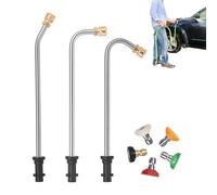 Power Washer Extension Wand - 13.58x4.13x0.39 inches Power Washer, Portable Lance Gutter Cleaning Tools, metal Gutter Cleaner Attachment | Durable Long Pressure WasherWand with 5 Spray Nozzle Tips for