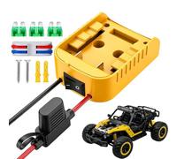 Power Wheel Adapter, 12AWG Wire Connector Tools | with On-Off Button, Fuse, Terminal Block Electric Toy Car Battery Adapter for RC Vehicle Robot Camp Lighting Lamp Electric
