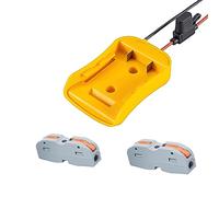 Power Wheel Adapter for Dewalt 14.4V/18V/20V Lithium-Ion Battery Wire terminals, DC Port & LED Work Light Dual USB Charger, Power Connector for Rc Car, Robotics, Rc Truck, DIY Use