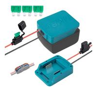 Power Wheel Adapter for Makita 18V Battery with Fuse & Switch & Wire terminals，Power Connector for Rc Car, Robotics, Rc Truck,DIY use, Work with for Makita BL1860 BL1850 BL1840 BL1830 Li-ion Battery