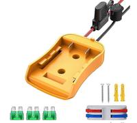 Power Wheels Adapter for Dewalt 20V Battery, Power Wheels Battery Converter Kit with Fuse, Switch, Wire Terminals