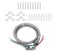 Power Whip Assembly Kits 1/2inch 4ft None Metallic Liquid Tight with 10 Gauge Wire Flexible Electrical Conduit Enduring Flexible Electrical Conduit