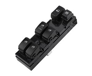 Power Window Control Switch Button Premium Quality Durable Direct Replacement for Tucson 2005 2010 Black Plastic 16x4.6cm