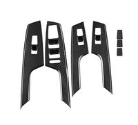 Power Window Switch Car Carbon Fiber Window Glass Lift Button Switch Cover Trim Door Armrest Panel For KIA EV6 2021 2022 European Model Lifter Button Switc