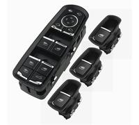 Power Window Switch Fits for Panamera For Cayenne For Macan 2010-2018 Power Passenger Driver Window Control Switch Button Console 7PP959858AEDML (Color : With Window Logo)(SET 2)