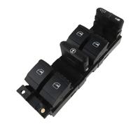 Power Window Switch Fits for Seat For Leon For Toledo 1999-2004 Power Window Control Switch Button Red Light 9pin 1J4959857 3BD959857(Silver Window)(People)