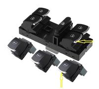 Power Window Switch For Skoda For Fabia Combi For Roomster 5J 2006-2015 Auto Headlight Window Switch 5ND959857 1K4959857B 5ND959855(Set 1 Chrome)