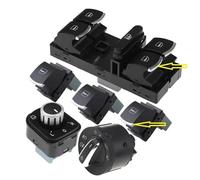 Power Window Switch For Skoda For Fabia Combi For Roomster 5J 2006-2015 Auto Headlight Window Switch 5ND959857 1K4959857B 5ND959855(Set 4 Chrome)