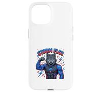 Power Wolf Storm Energy Cartoon Character Case for iPhone 15