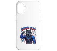 Power Wolf Storm Energy Cartoon Character Case for iPhone 16 Plus