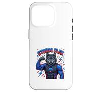 Power Wolf Storm Energy Cartoon Character Case for iPhone 16 Pro