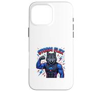 Power Wolf Storm Energy Cartoon Character Case for iPhone 16 Pro Max