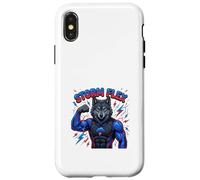 Power Wolf Storm Energy Cartoon Character Case for iPhone X/XS
