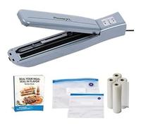 Power XL Duo Vacuum Nutrisealer - 6 In 1 Automatic Food Sealer Machine - Air Sealing System For Meal Preservation - Dry & Moist Foods & Liquids - 2x3m Bag Roll Included (Nutrisealer with Bags)