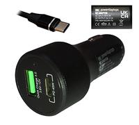 Power4Laptops DC Adapter Laptop Car Charger Compatible With Acer Chromebook CB514-1H-C2YC