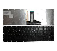 Power4Laptops French Layout Backlit Glossy Black Replacement Laptop Keyboard Compatible With Toshiba 6037B0108113