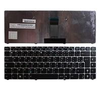 Power4Laptops French Layout Silver Frame Black Replacement Laptop Keyboard Compatible With Asus Eee Pc UL20A-2X046X