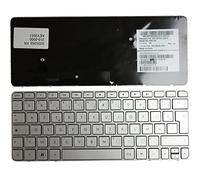 Power4Laptops French Layout Silver Frame Silver Replacement Laptop Keyboard Compatible With HP Mini 210-2004SA