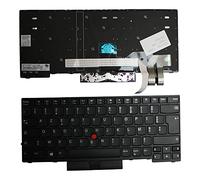 Power4Laptops French Layout With Pointer Black Replacement Laptop Keyboard Compatible With Lenovo ThinkPad L490