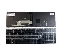 Power4Laptops French Layout With Pointer Grey Frame Backlit Black Replacement Laptop Keyboard Compatible With HP Zbook 17 G5