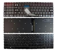 Power4Laptops German Layout Backlit Black and White Replacement Laptop Keyboard Compatible With HP Home 15-da2004nq