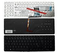 Power4Laptops German Layout Backlit Black Replacement Laptop Keyboard Compatible With HP Pavilion 15-p240TX