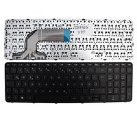 Power4Laptops German Layout Black Frame Black Replacement Laptop Keyboard Compatible With HP Pavilion 15-n240TX